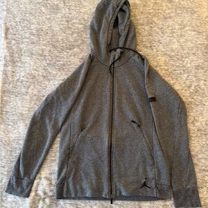 Gently Used Jordan Gray Zip-Up Men's Sweater Size Large